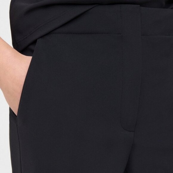 Theory High Waisted Wide Leg Black Pants Size 12 - Picture 12 of 14
